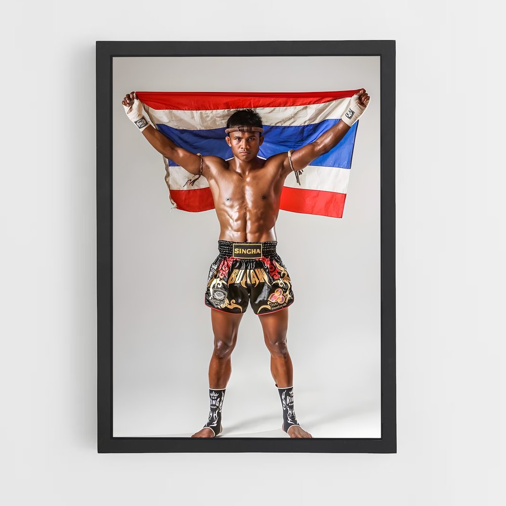 Poster L’Élan du Combattant – affiche Kick-boxing (vue 2)